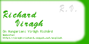 richard viragh business card