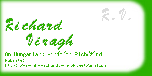 richard viragh business card
